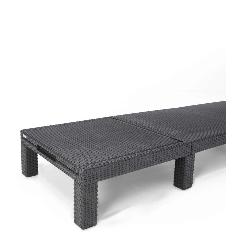 LETTINO PRENDISOLE "DAYTONA SUNLOUNGER" COLORE GRAFITE, 187,5X58X29 CM - KETER