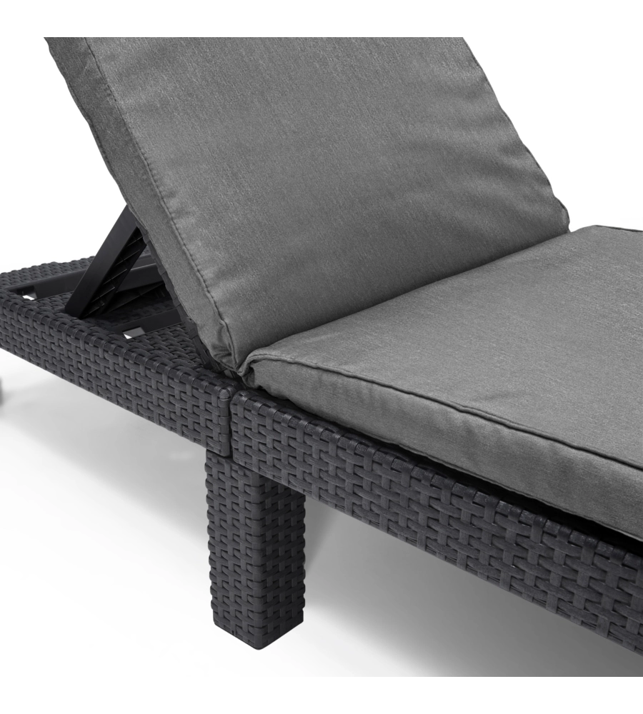 LETTINO PRENDISOLE "DAYTONA SUNLOUNGER" COLORE GRAFITE, 187,5X58X29 CM - KETER