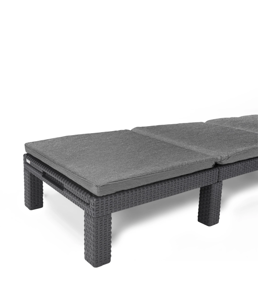 LETTINO PRENDISOLE "DAYTONA SUNLOUNGER" COLORE GRAFITE, 187,5X58X29 CM - KETER