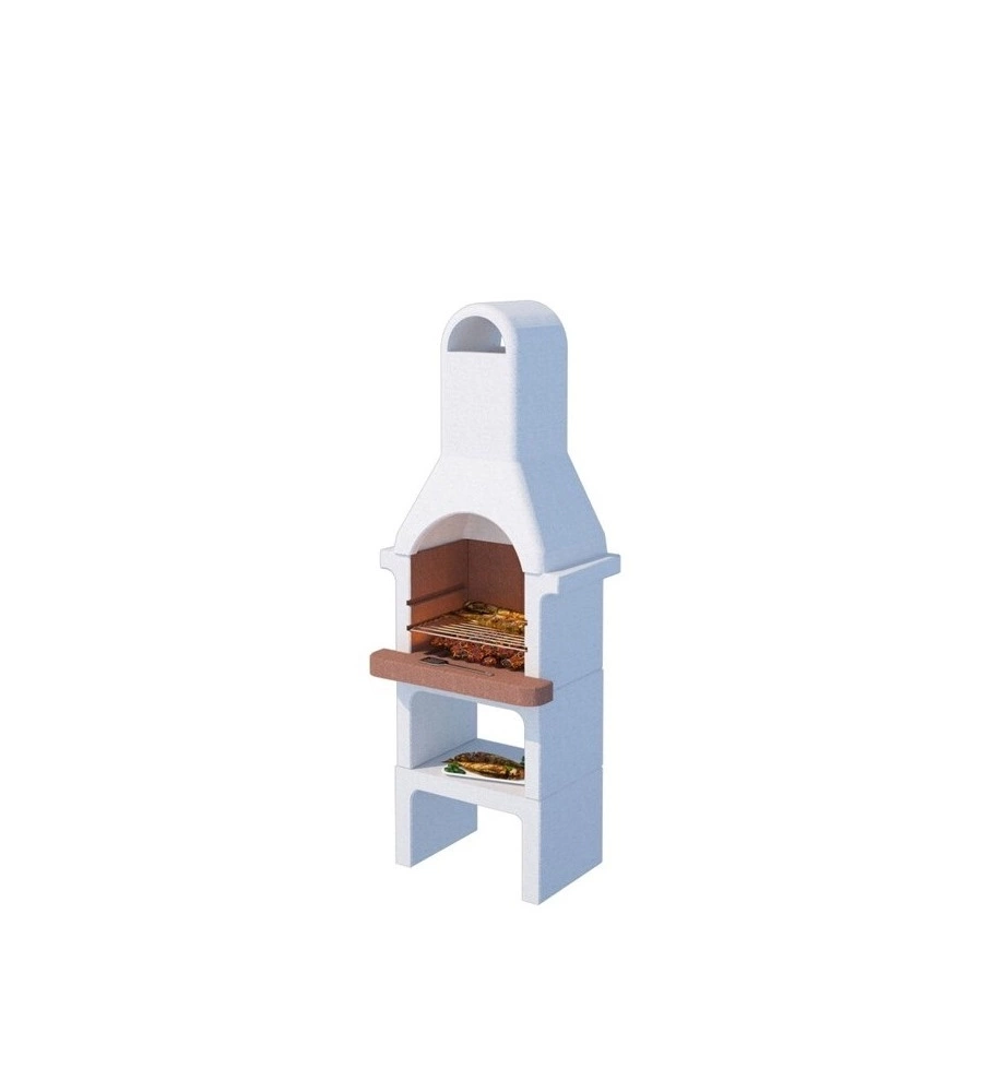 BARBECUE A CARBONELLA IN CEMENTO "MINORCA", 65X49X182 CM - LINEA VZ