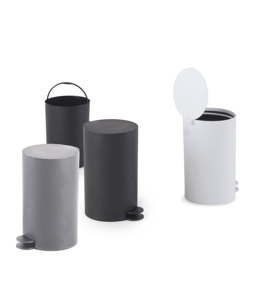 PORTARIFIUTI "SHARON" IN POLIPROPILENE GRIGIO EFFETTO MATT 3 L