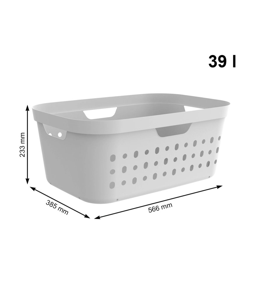 CESTA PORTABIANCHERIA "JONA" COLORE BIANCO DA 39 LITRI