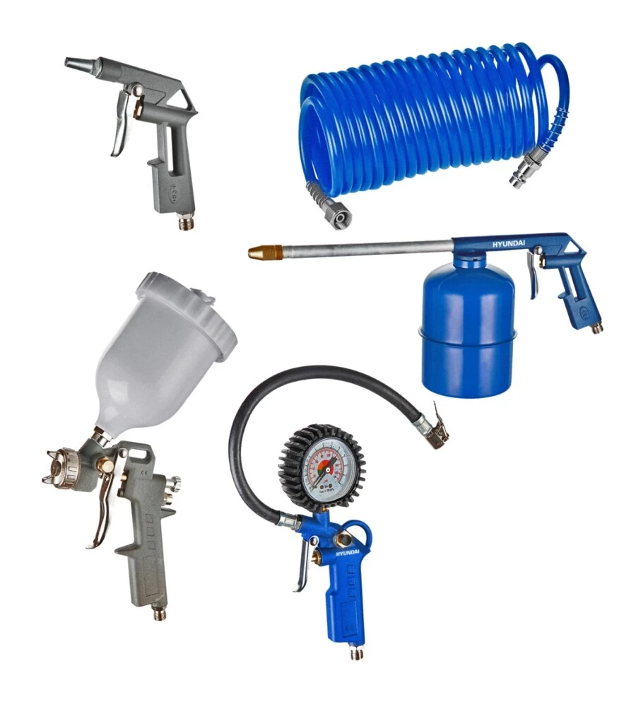 KIT 5 ACCESSORI PER COMPRESSORE HYUNDAI CON ATTACCO RAPIDO