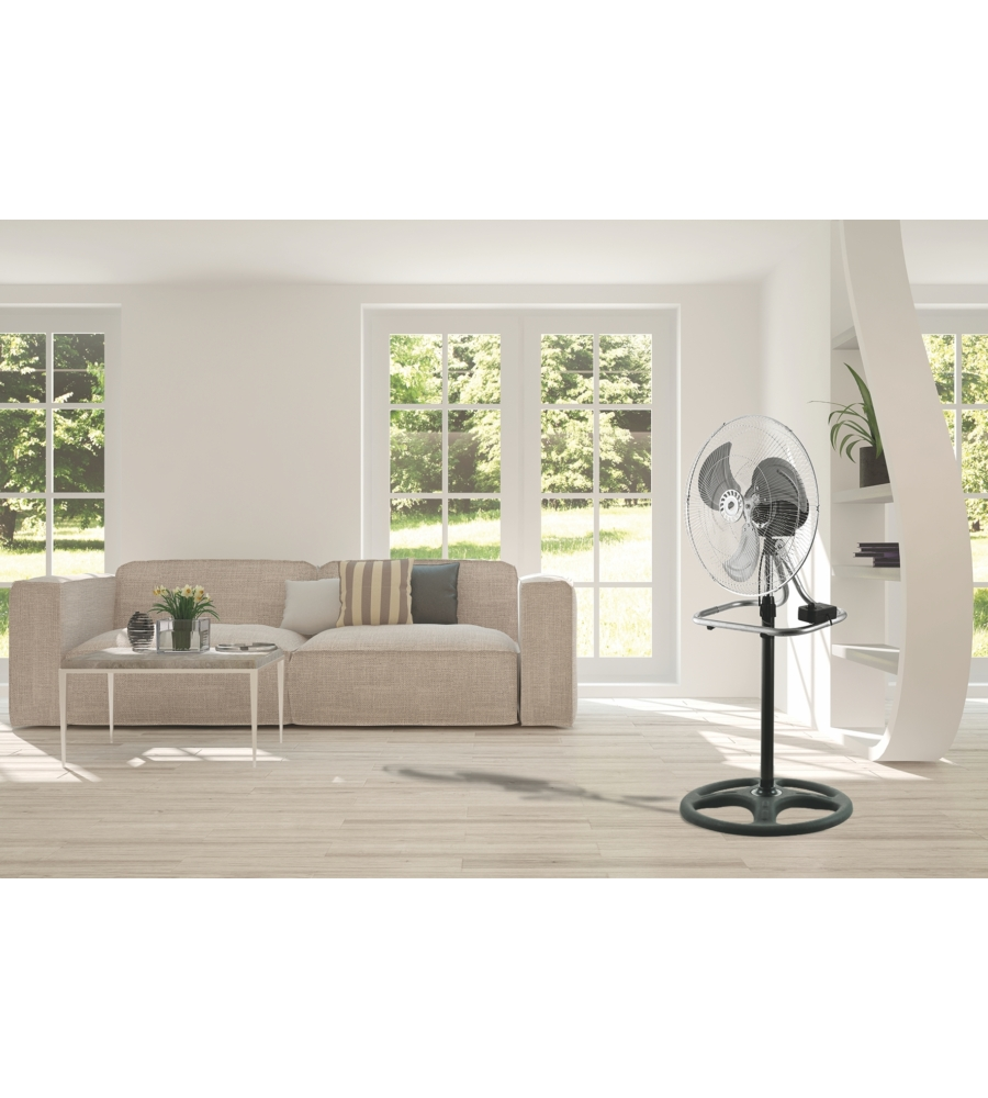 VENTILATORE DA APPOGGIO O DA PARETE 3 IN 1 CON PALE DIAMETRO 45 CM, 80 W