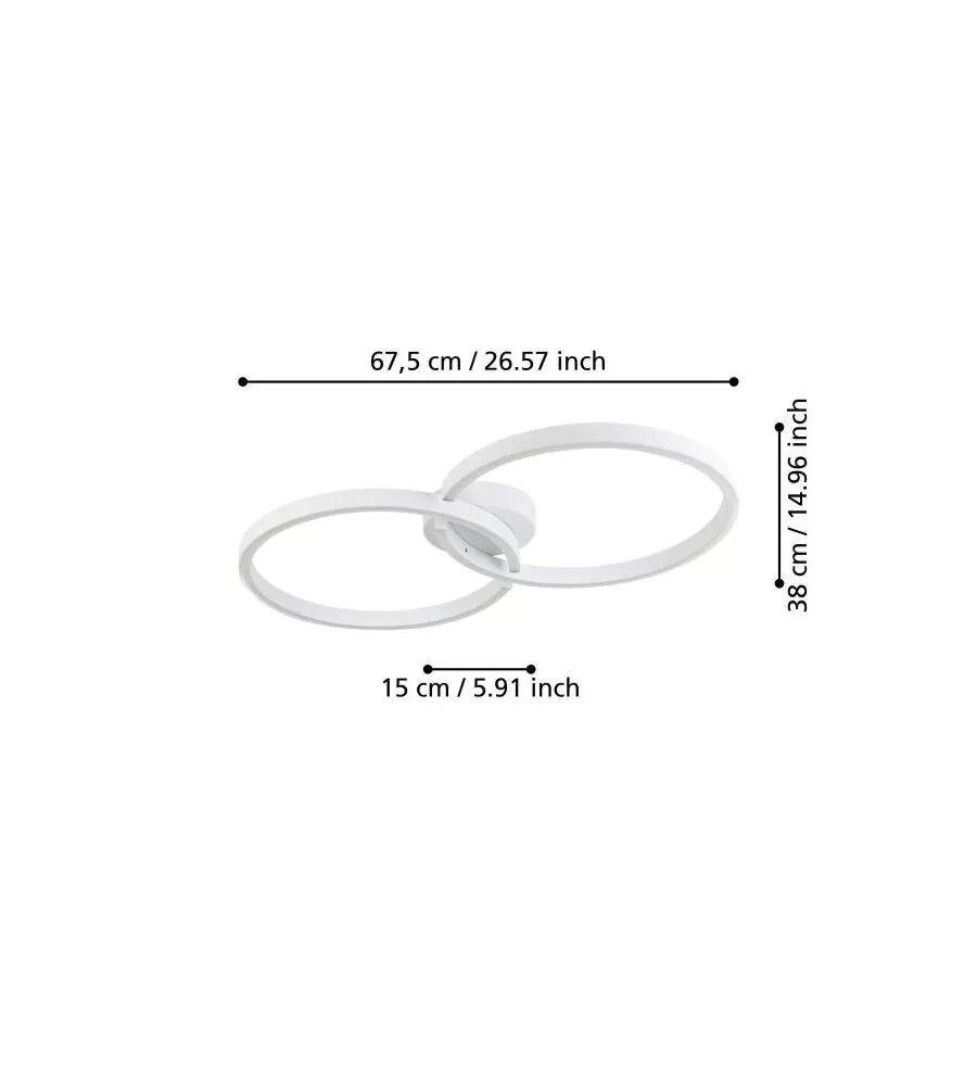PLAFONIERA LED DA INTERNO EGLO "AMANDOLO" BIANCO 2700-6500K