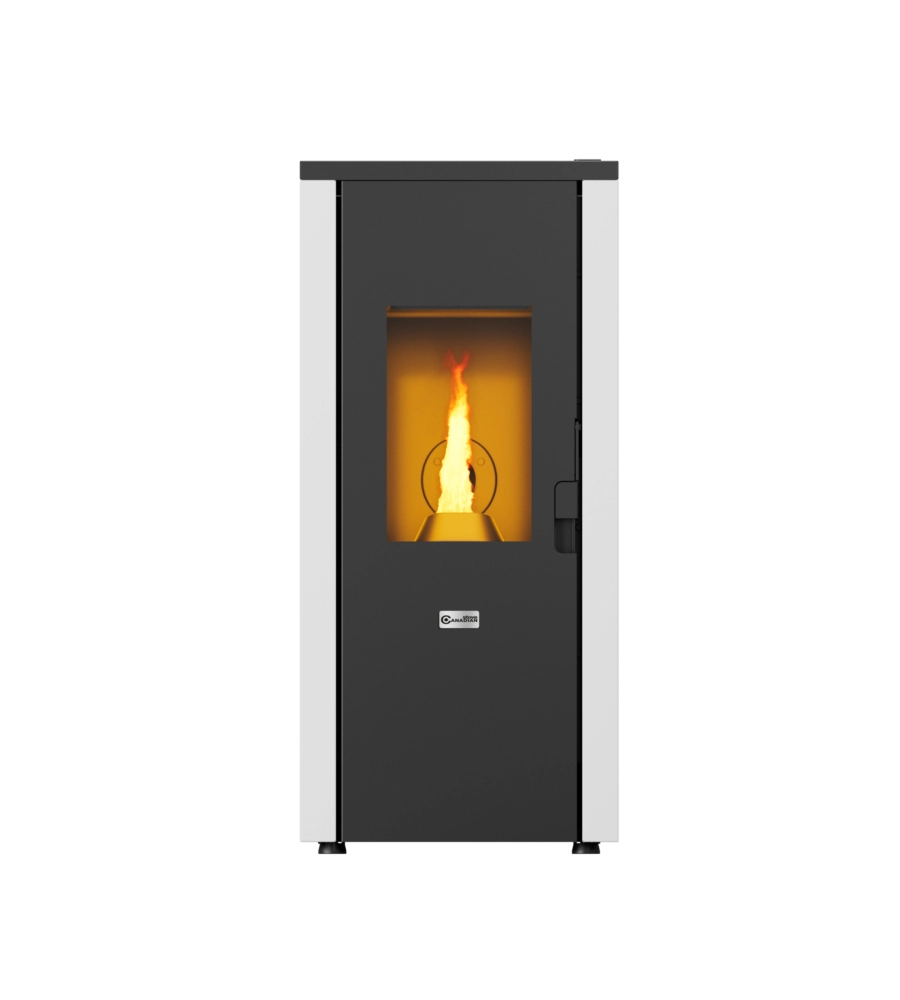 STUFA A PELLET ERMETICA CANADIAN STOVE "DESIGN EVO" BIANCO 8,3 KW