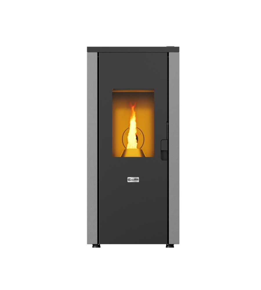 STUFA A PELLET ERMETICA CANADIAN STOVE "DESIGN EVO" GRIGIO 8,3 KW