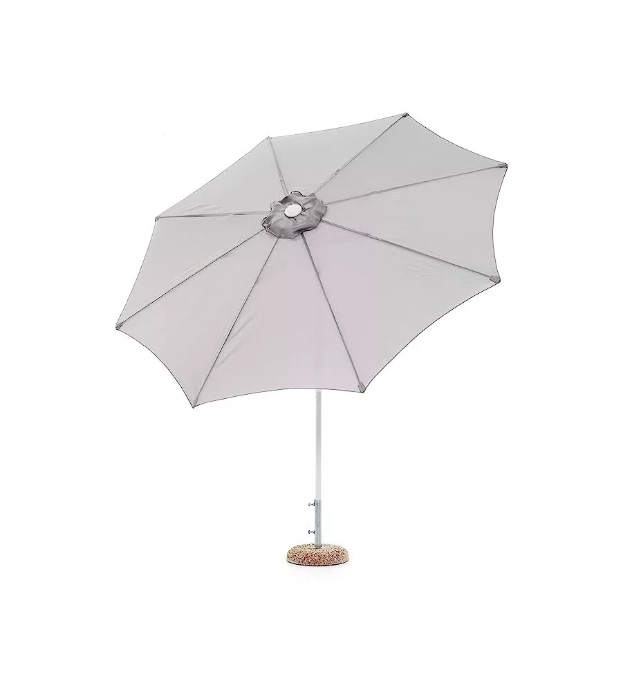 OMBRELLONE DA GIARDINO "PALM BEACH" CON STRUTTURA IN ALLUMINIO E TELO GRIGIO - 3X2,30 METRI