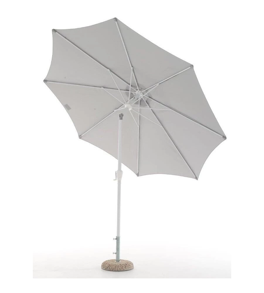 OMBRELLONE DA GIARDINO "PALM BEACH" CON STRUTTURA IN ALLUMINIO E TELO GRIGIO - 3X2,30 METRI