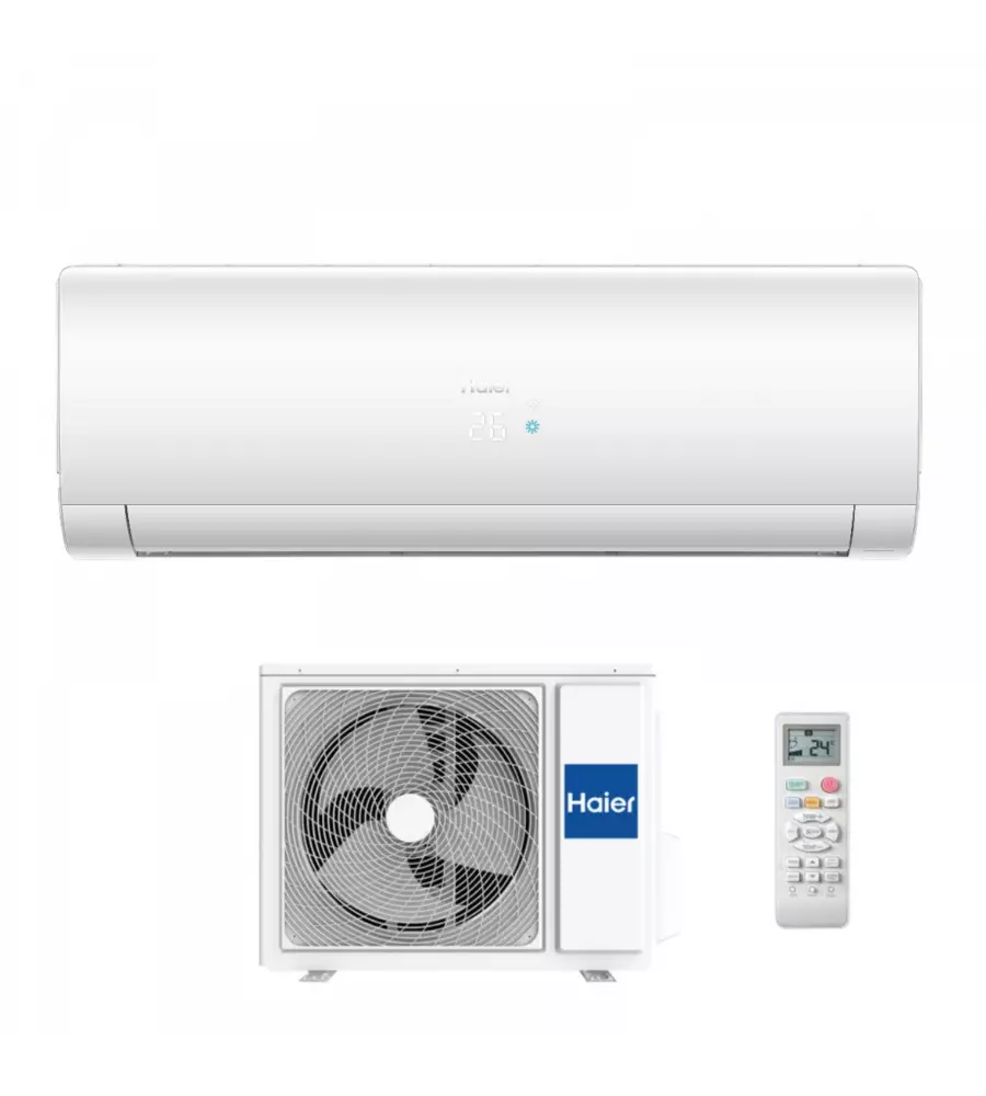 CLIMATIZZATORE CALDO FREDDO HAIER FLAIR POMPA DI CALORE "H1U18FAAOUT+HAS18FAAIN" MONOSPLIT E UNITÀ ESTERNA 18000 BTU CON WI-FI
