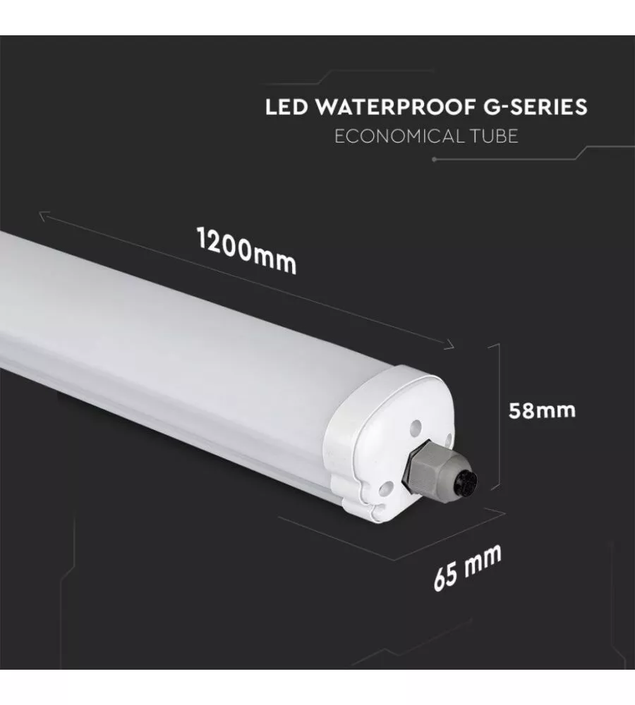 LED IMPERMEABILE 36 W 4500 K 4320 LM, 120 CM