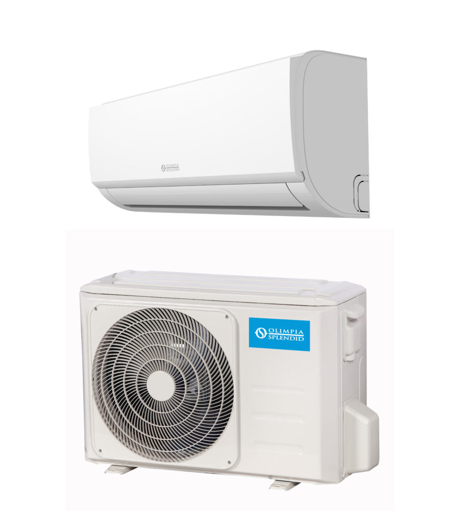 CLIMATIZZATORE CALDO FREDDO OLIMPIA POMPA DI CALORE "SPLENDID ARYAL S1E+INVERTER 10 C" MONOSPLIT E UNITÀ ESTERNA 10000 BTU CON WI-FI