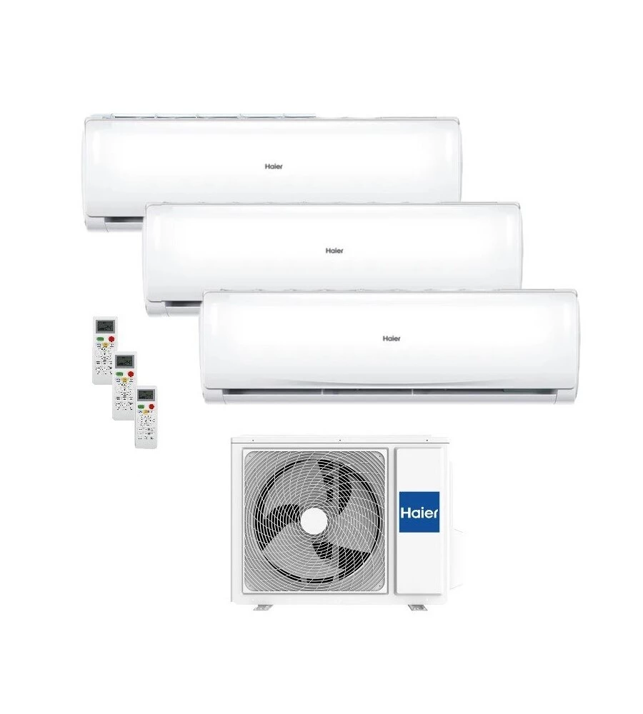CLIMATIZZATORE HAIER TRENDY "H3U21TAAOUT" TRIALSPLIT E UNITÀ ESTERNA 9000 + 9000 + 9000 BTU