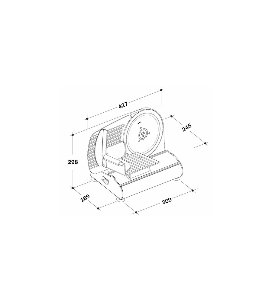 AFFETTATRICE "MARY" ELETTRICA, CON LAMA IN ACCIAIO INOX 220 MM - 220W
