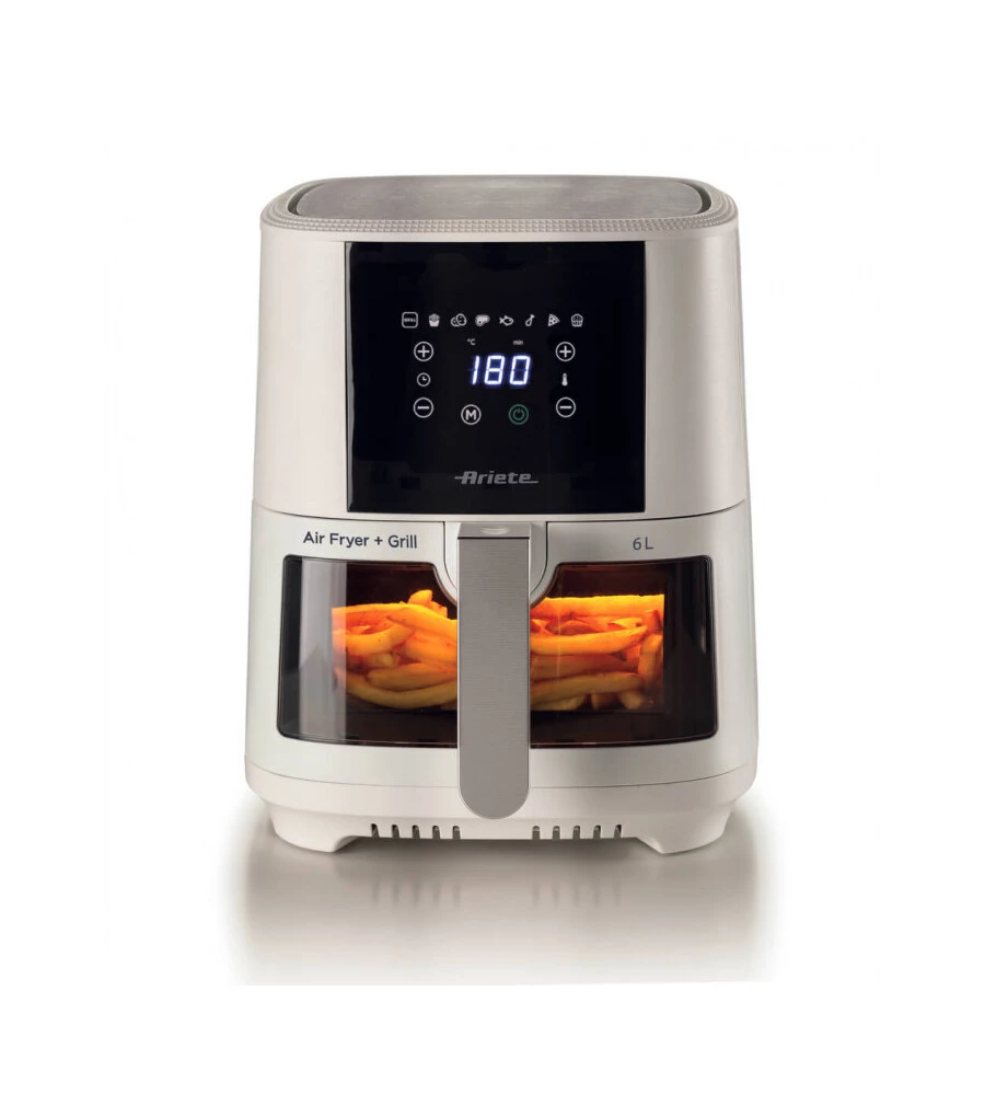 FRIGGITRICE AD ARIA CALDA "AIRY FRYER" BIANCA , 6 LT - ARIETE