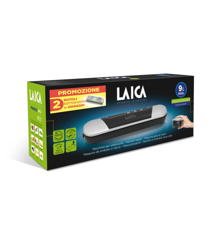 KIT SOTTOVUOTO LAICA "PZ20100" CON MACCHINA DA 9 L/MIN E SACCHI