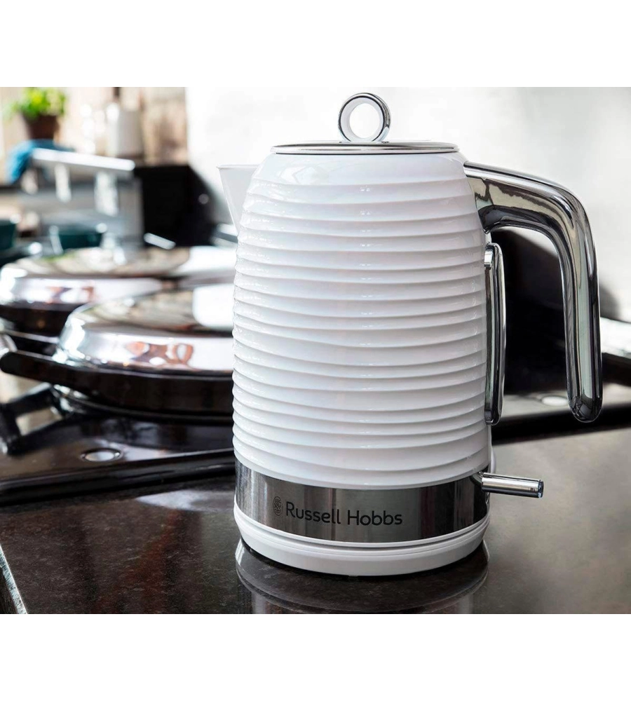 BOLLITORE ELETTRICO IN PLASTICA BIANCA, 1,7 LITRI - RUSSEL HOBBS