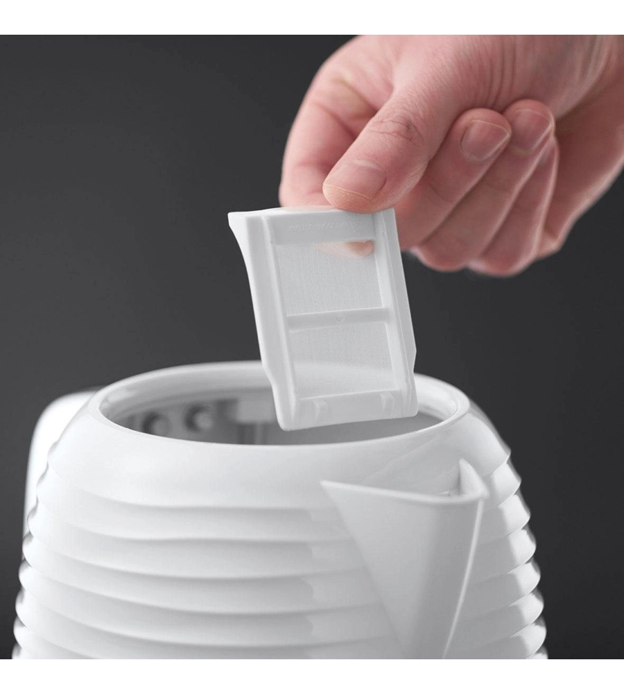 BOLLITORE ELETTRICO IN PLASTICA BIANCA, 1,7 LITRI - RUSSEL HOBBS