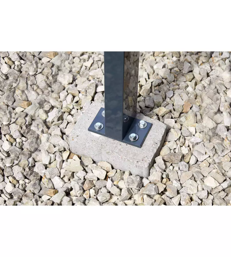 PERGOLA DA ESTERNO IN ALLUMINIO COLORE ANTRACITE CON COPERTURA IN POLICARBONATO, 3X3 METRI