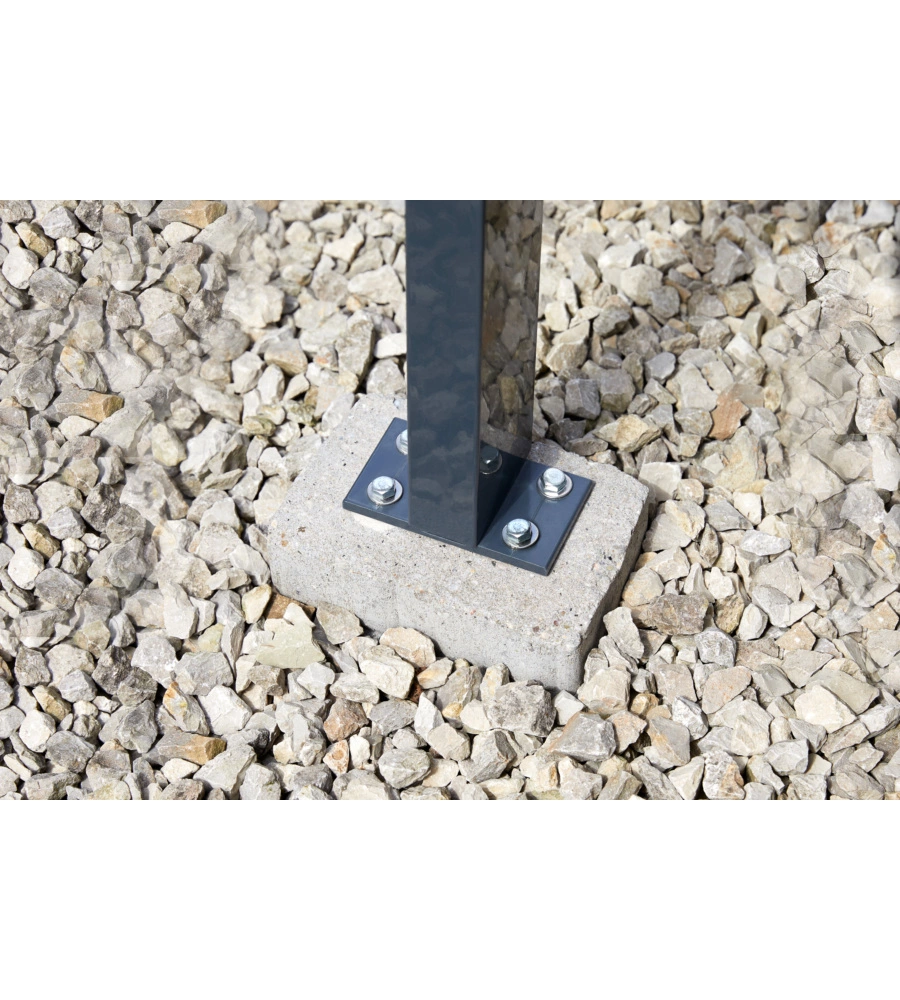 PERGOLA DA ESTERNO "PATIO" IN ALLUMINIO ANTRACITE E POLICARBONATO OPALE, 5X4 METRI