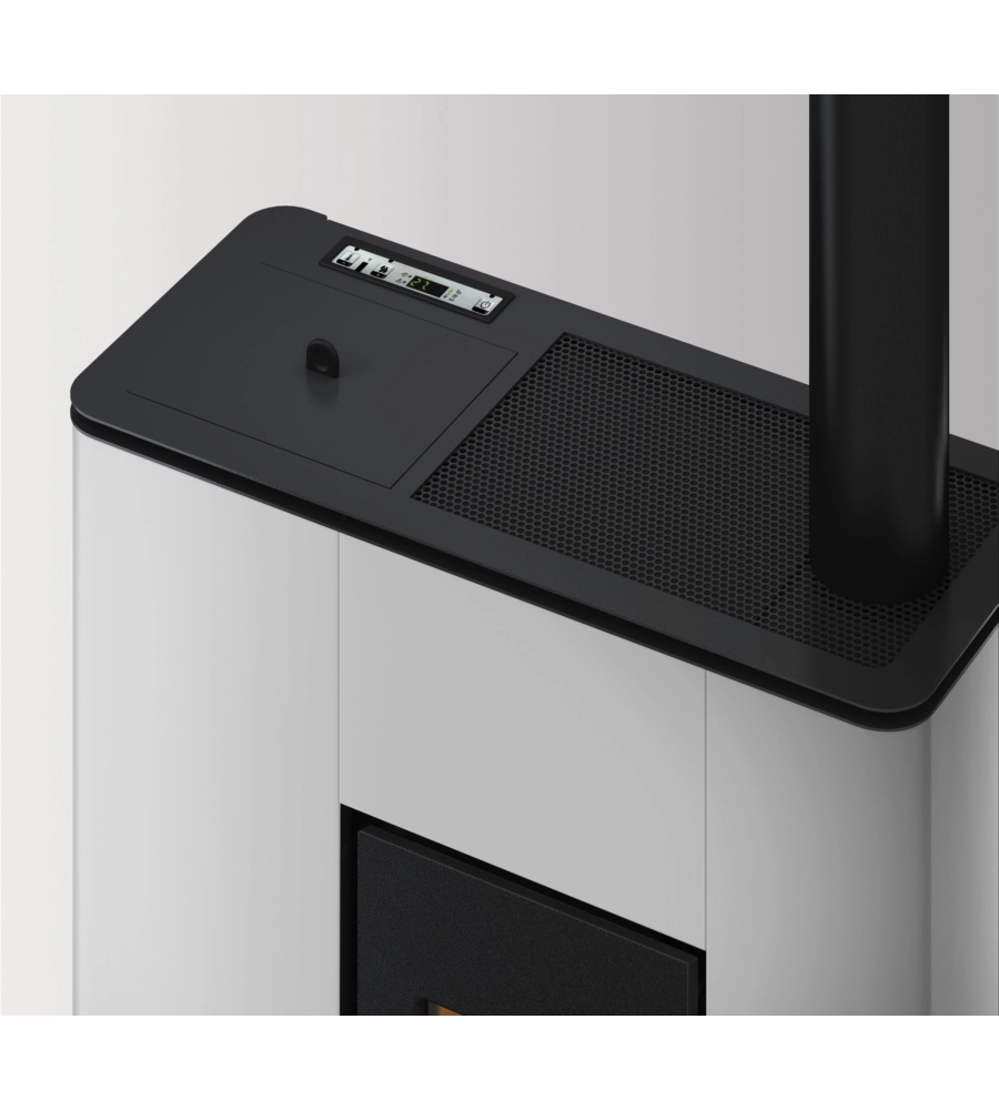 STUFA A PELLET SLIM ERMETICA FREEPOINT "ATRIUM" BIANCO 5,2 KW
