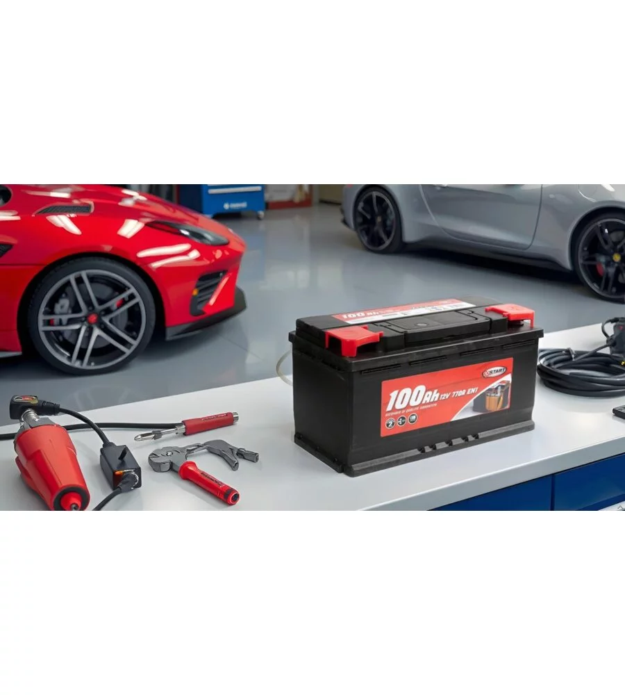 BATTERIA AUTO 100AH 12V 770A POLO POSITIVO DESTRO CASSETTA L5