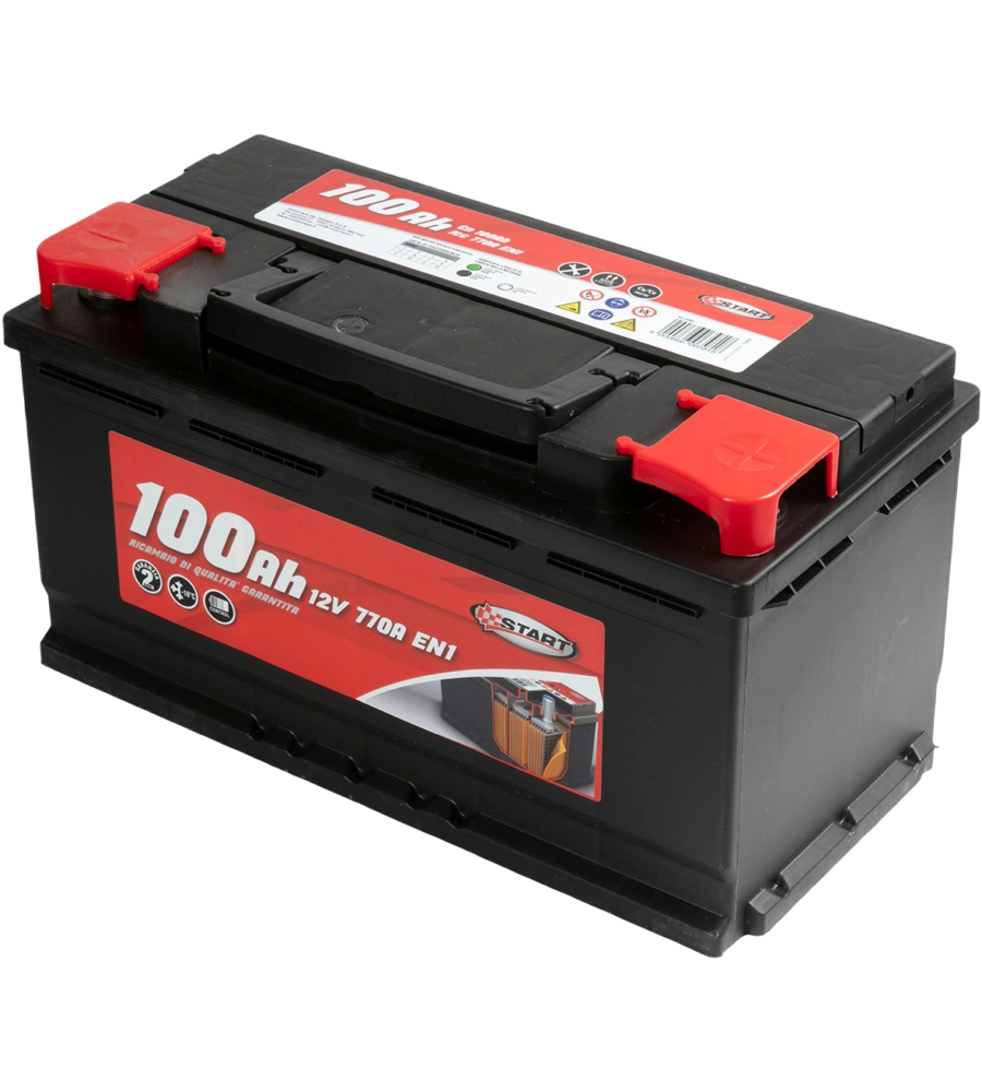 BATTERIA AUTO 100AH 12V 770A POLO POSITIVO DESTRO CASSETTA L5