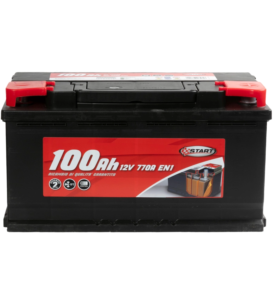 BATTERIA AUTO 100AH 12V 770A POLO POSITIVO DESTRO CASSETTA L5