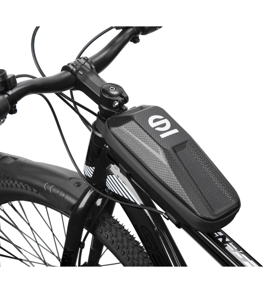 Borsa Sottosella Impermeabile Per Bici - Custodia Nera Con Chiusura Regolabile - Foto 3