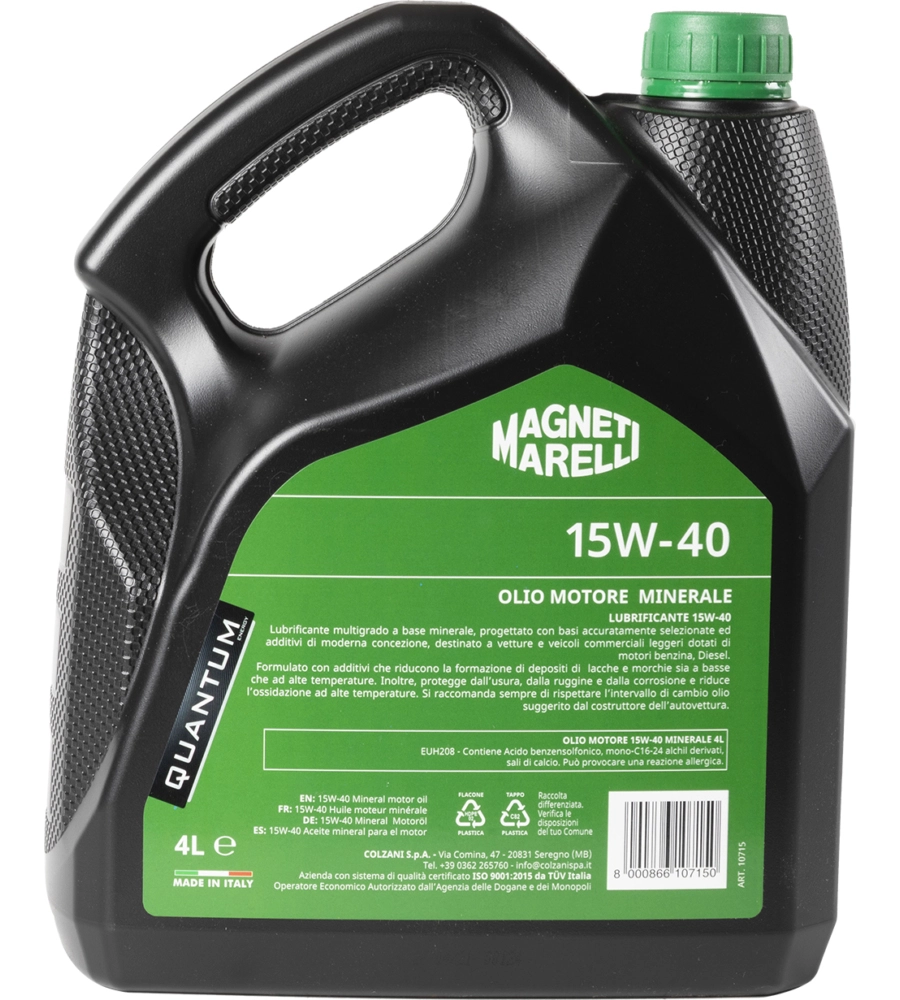 OLIO QUANTUM MARELLI 15W40 MINERALE 4LT C000418633 Eurobrico