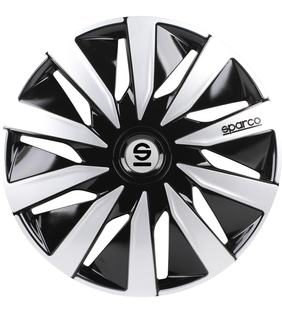 Copricerchi Sparco Lazio 16 Pollici Nero/Grigio - Cerchioni Sportivi Per Auto, Modello SPC1691BKGR - Foto 2