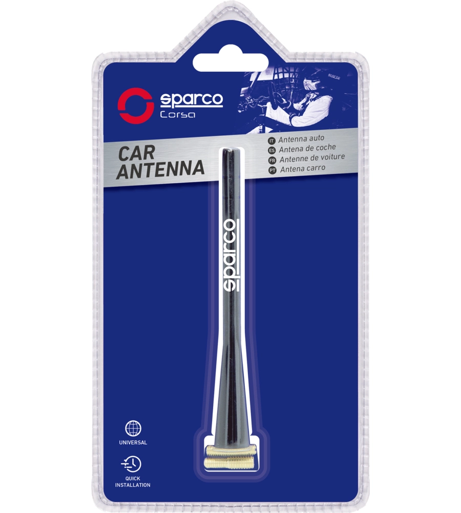 Antenna Auto Sparco Urban - Nero/Bianco, Alluminio, Per Ottima Ricezione AM/FM - Foto 3