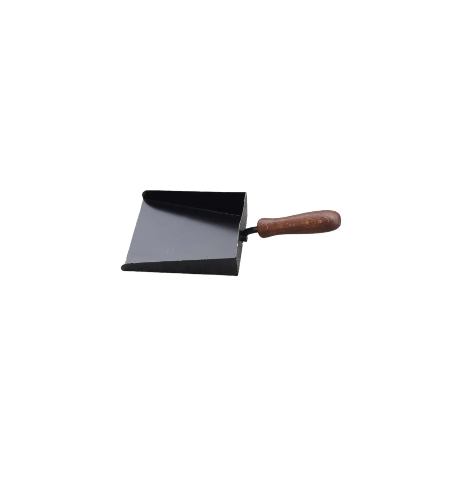 PALETTA PER CAMINI E STUFE IN FERRO BATTUTO CON MANICO IN LEGNO, 36X15X2 CM