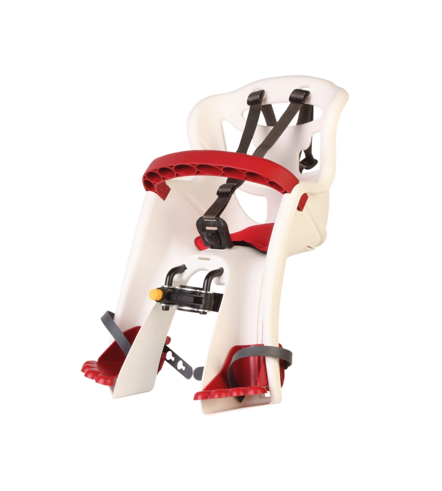 SEGGIOLINO POSTERIORE BICI BELLELLI "TATOO PLUS" BIANCO/ROSSO