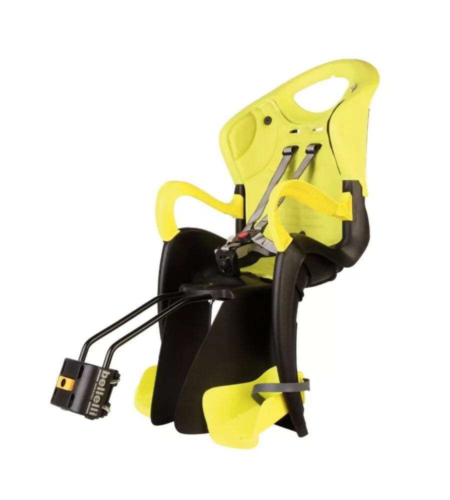 SEGGIOLINO BICI POSTERIORE BELLELLI "TIGER" GIALLO, PORTATA MASSIMA 22 KG