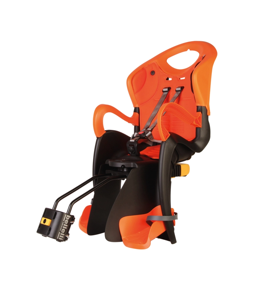 SEGGIOLINO BICI POSTERIORE BELLELLI "TIGER" ARANCIONE PORTATA MASSIMA 22 KG