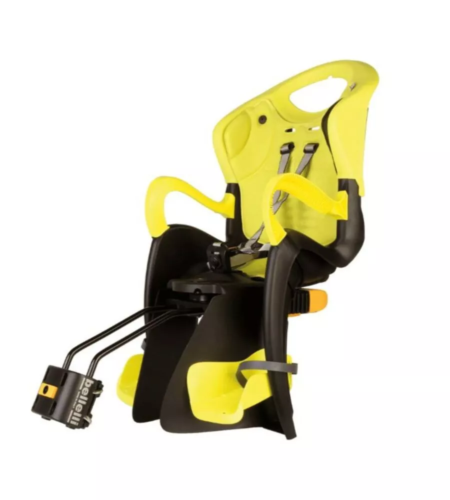 SEGGIOLINO BICI POSTERIORE BELLELLI "TIGER" GIALLO, PORTATA MASSIMA 22 KG