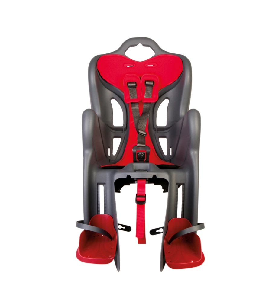 SEGGIOLINO PER BICI POSTERIORE BELLELLI "B-ONE" ATTACCO AL PORTAPACCHI GRIGIO SCURO, PORTATA MASSIMA 22 KG
