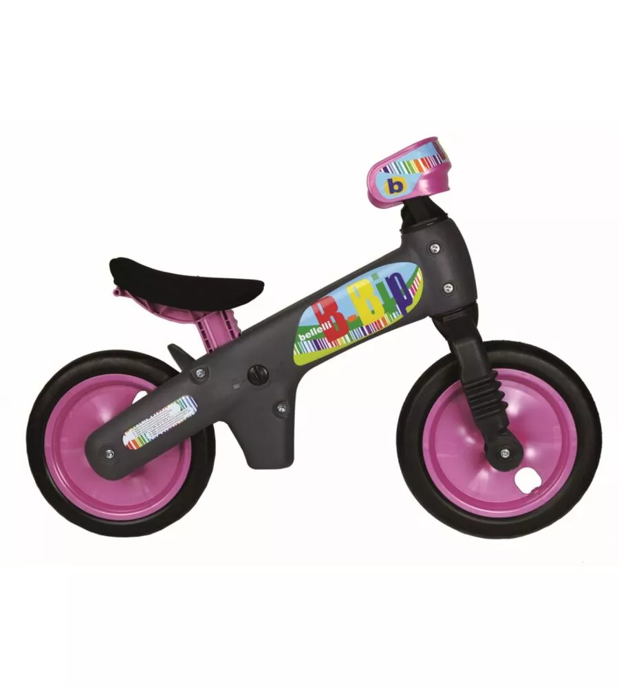 BELLELLI BICICLETTA SENZA PEDALI B-BIP GRIGIA-ROSA