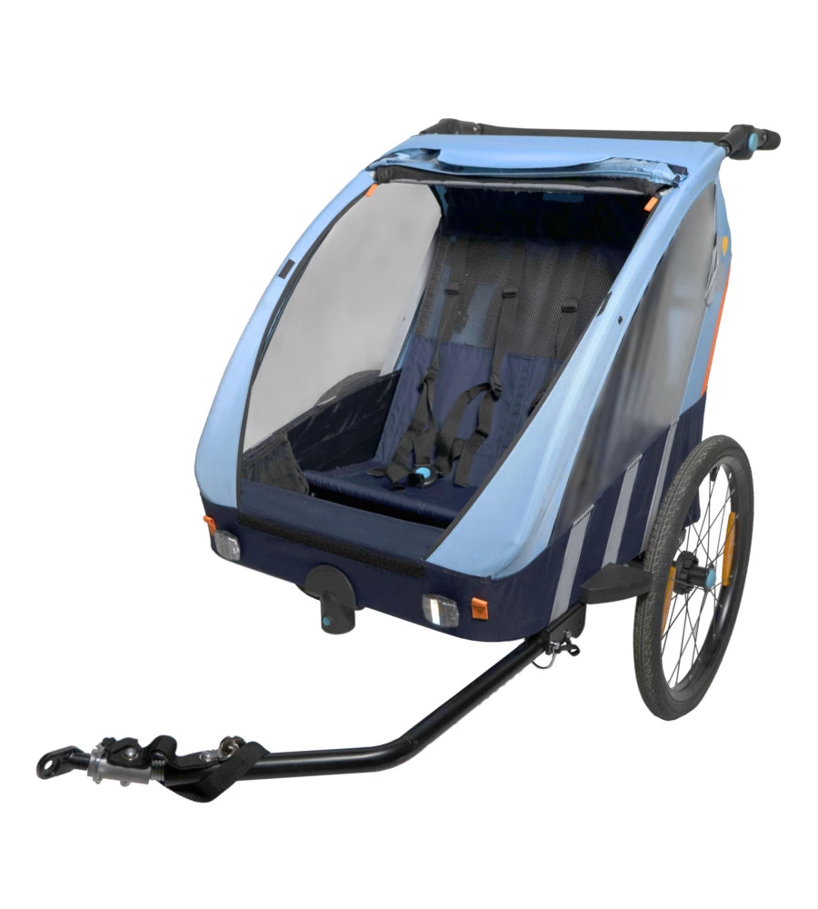 RIMORCHIO PASSEGGINO BICI 2IN1 AZZURRO - BELLELLI