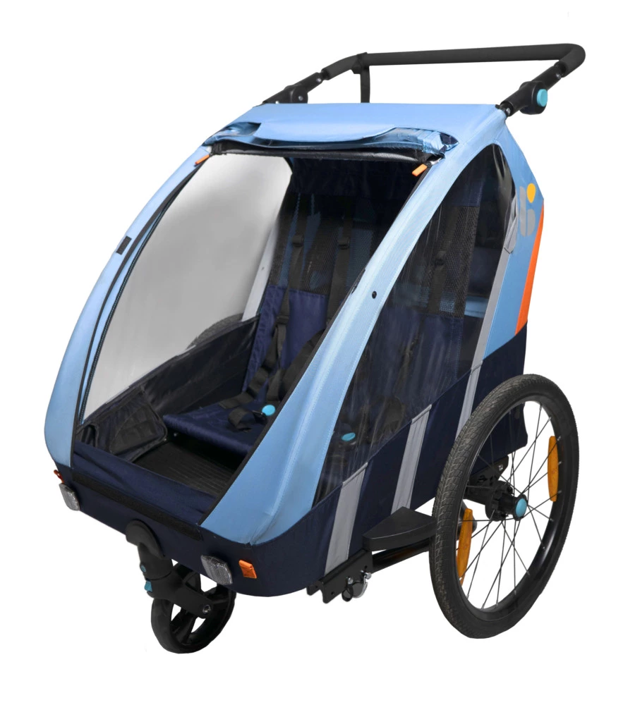 RIMORCHIO PASSEGGINO BICI 2IN1 AZZURRO - BELLELLI