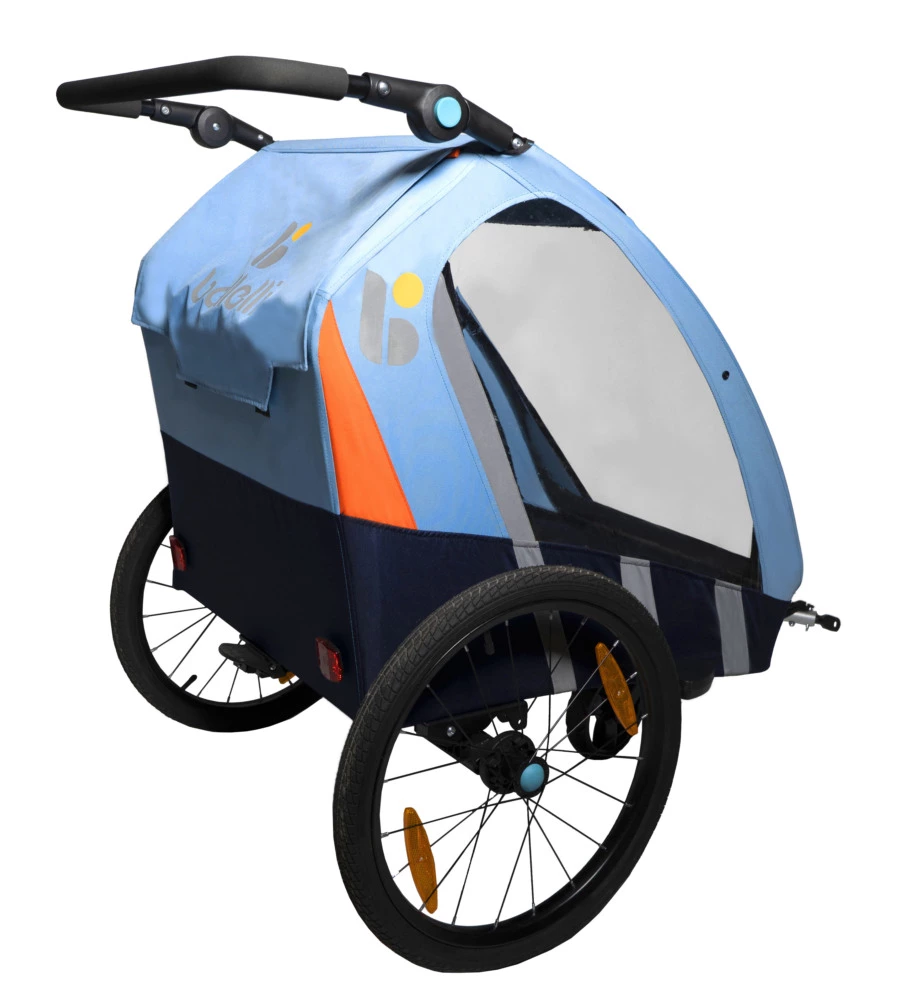 RIMORCHIO PASSEGGINO BICI 2IN1 AZZURRO - BELLELLI