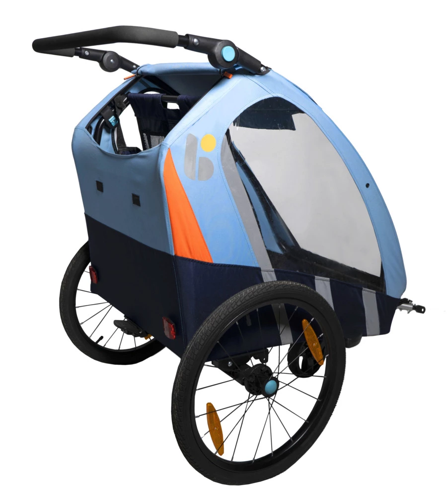 RIMORCHIO PASSEGGINO BICI 2IN1 AZZURRO - BELLELLI
