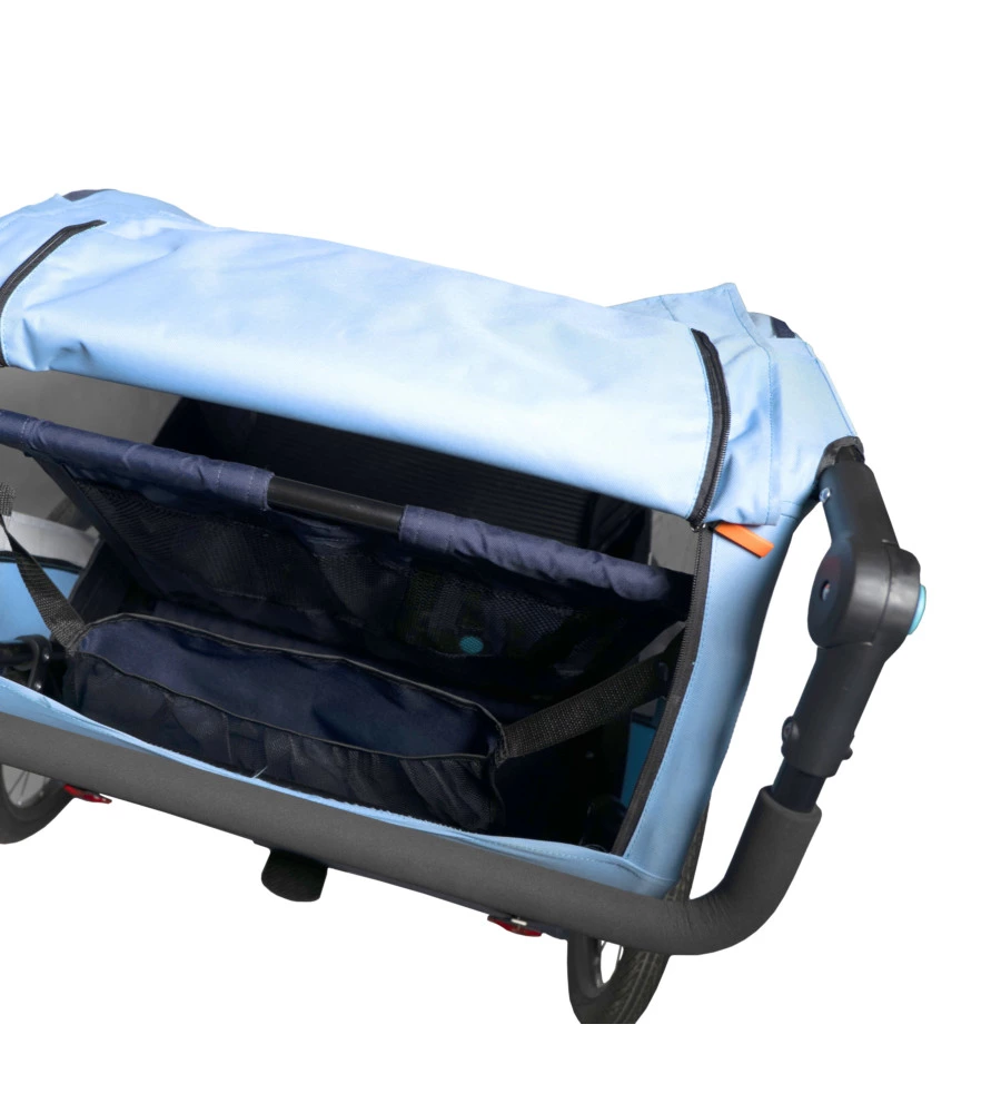 RIMORCHIO PASSEGGINO BICI 2IN1 AZZURRO - BELLELLI