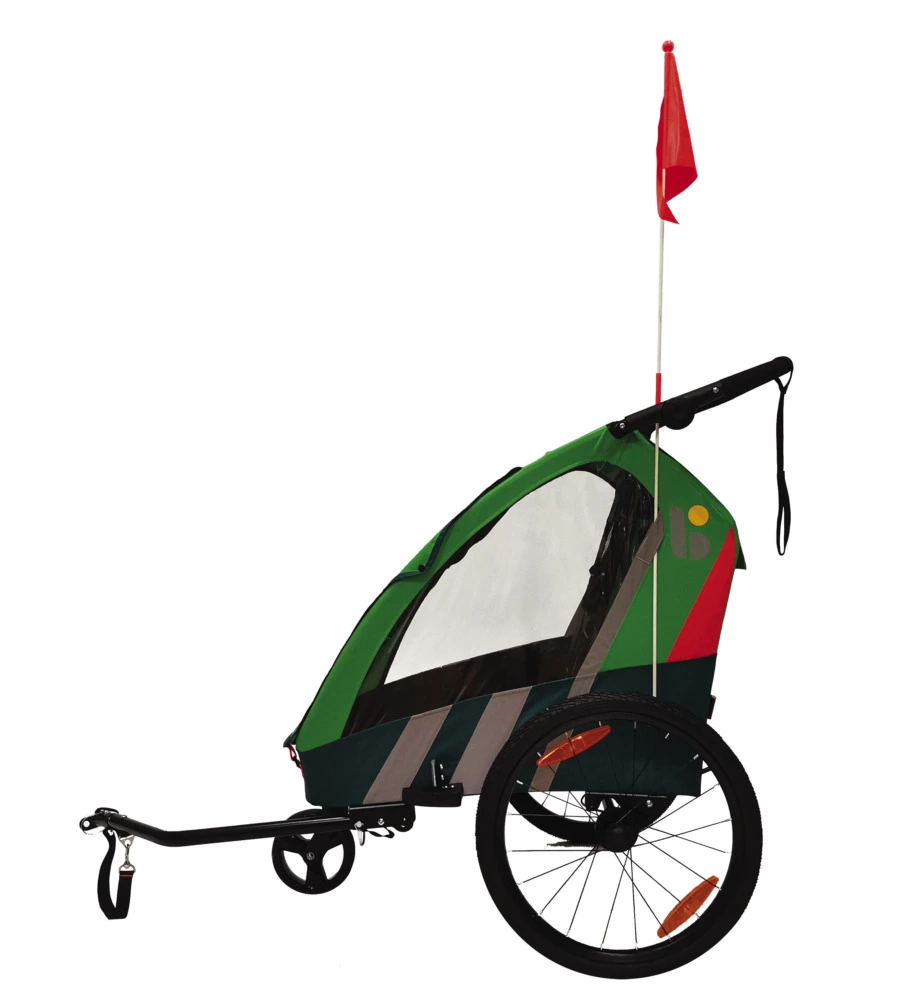 RIMORCHIO PASSEGGINO BICI BELLELLI "TRAILBLAZER" 2 IN 1 VERDE CHIARO, 41 KG