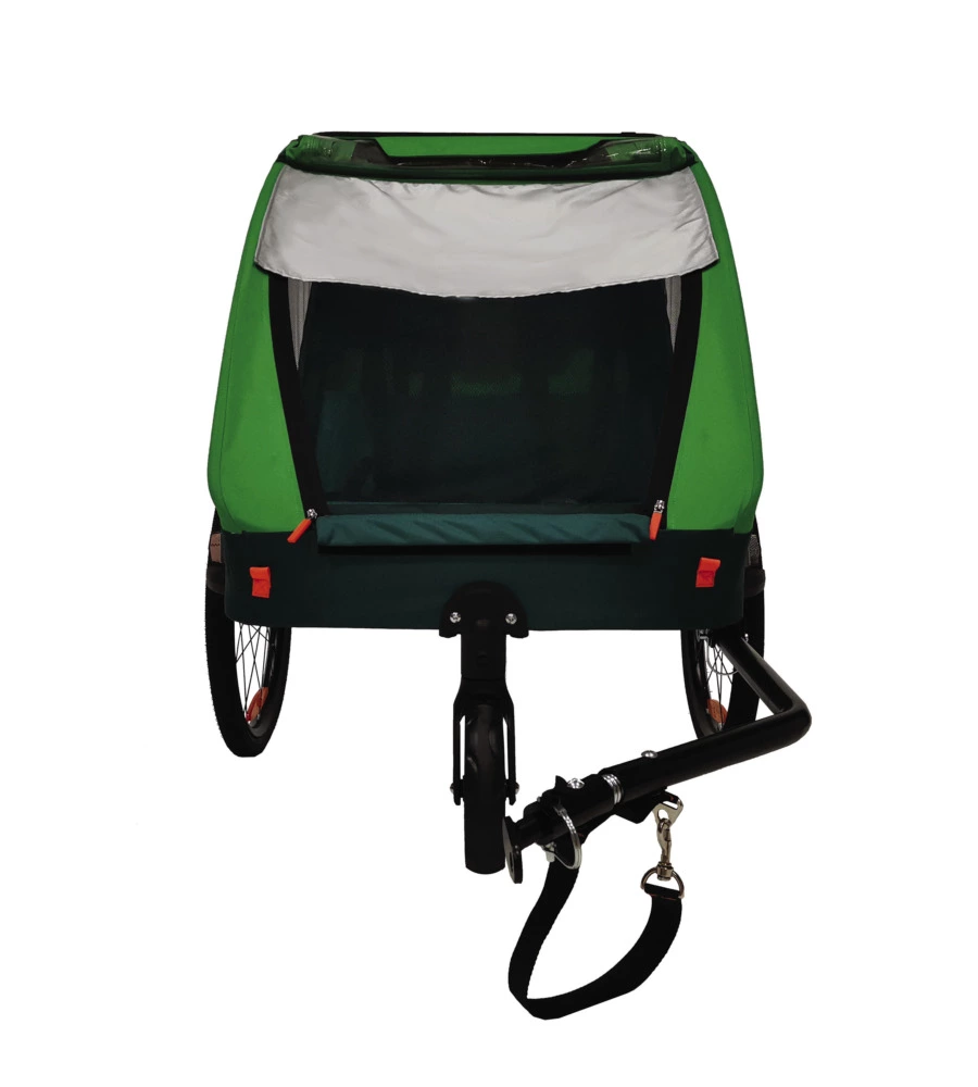 RIMORCHIO PASSEGGINO BICI BELLELLI "TRAILBLAZER" 2 IN 1 VERDE CHIARO, 41 KG