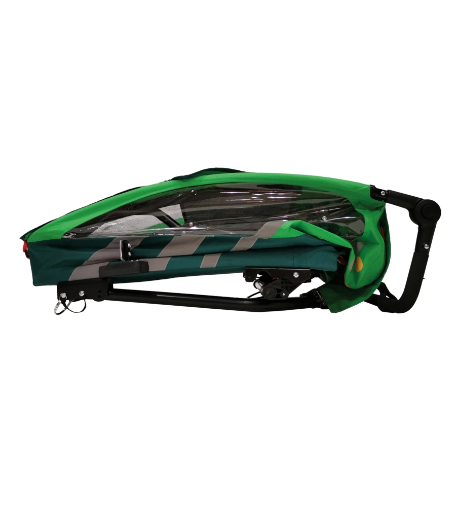 RIMORCHIO PASSEGGINO BICI BELLELLI "TRAILBLAZER" 2 IN 1 VERDE CHIARO, 41 KG