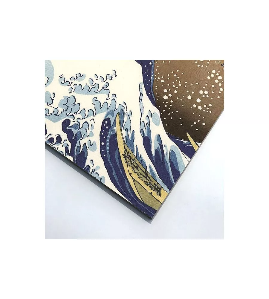 QUADRO IN LEGNO "HOKUSAI", 47X67 CM