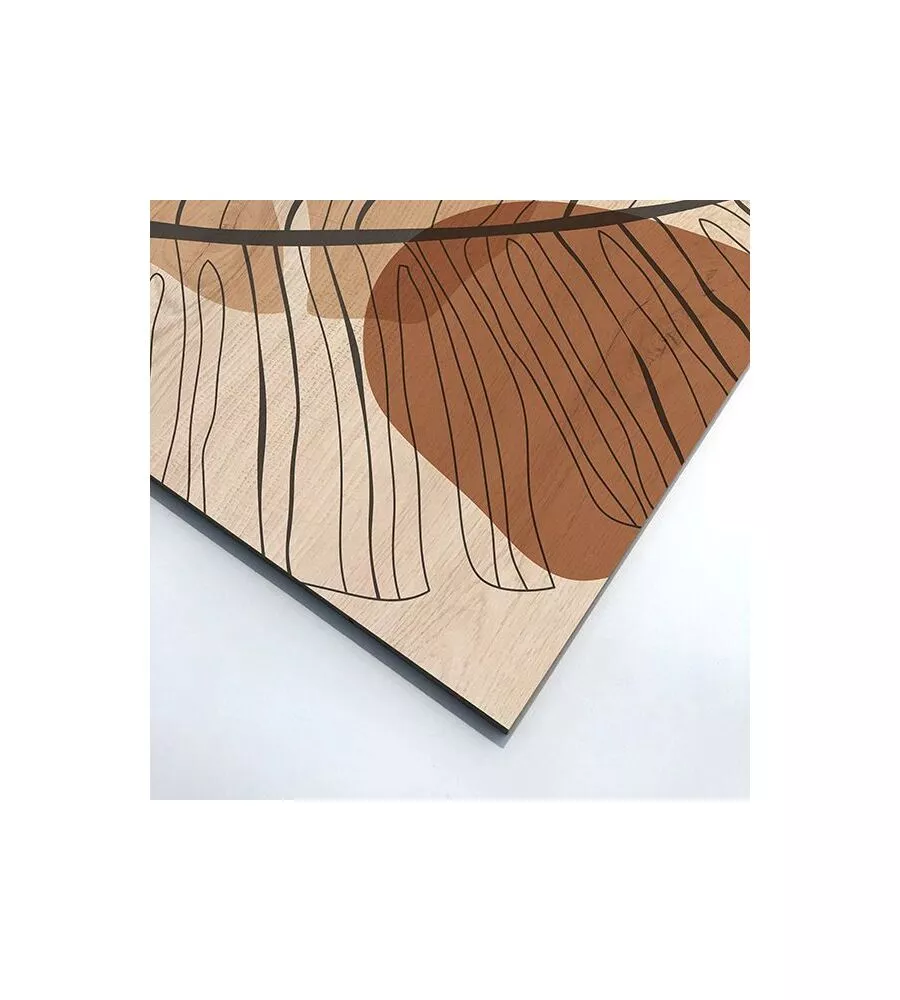 QUADRO IN LEGNO "LEAVES BLACK 01", 47X67 CM