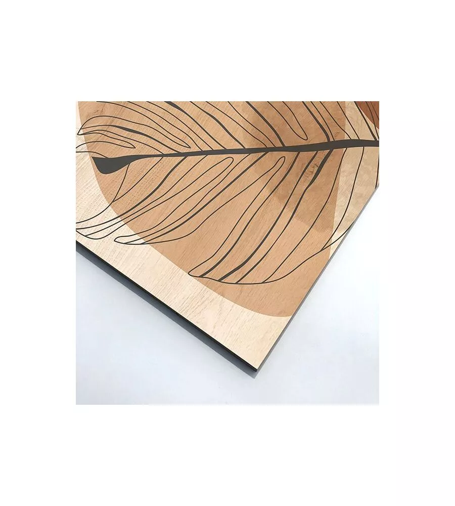 QUADRO IN LEGNO "LEAVES BLACK 03", 47X67 CM
